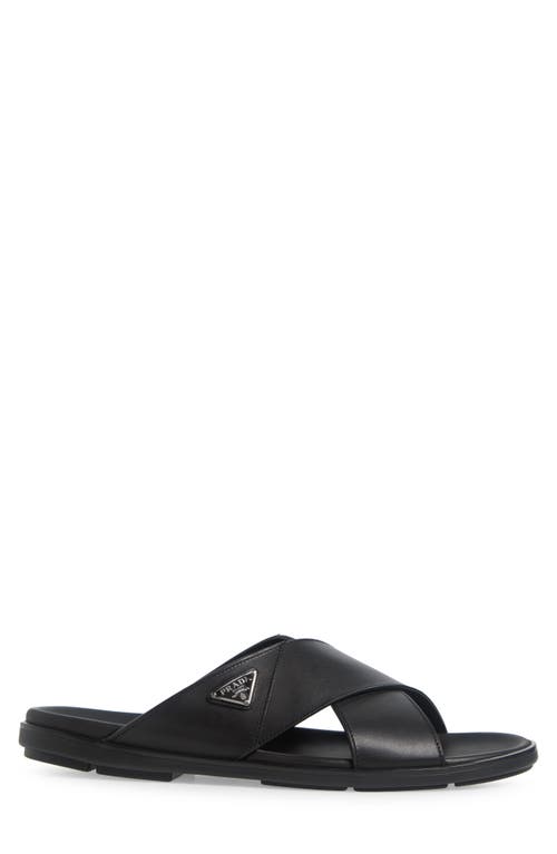Prada Sandali Slide Sandal In Nero