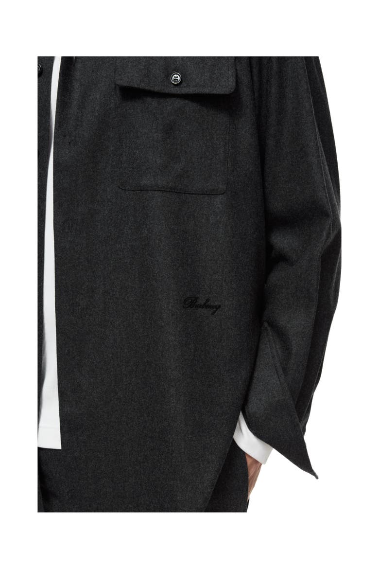 Wool Cashmere Overshirt, Alternate, color, Lead grey melange