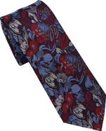 Ben Sherman Abstract Floral Jacquard Slim Tie