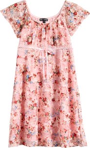 Ava & Yelly Kids' Empire Waist Lace Dress