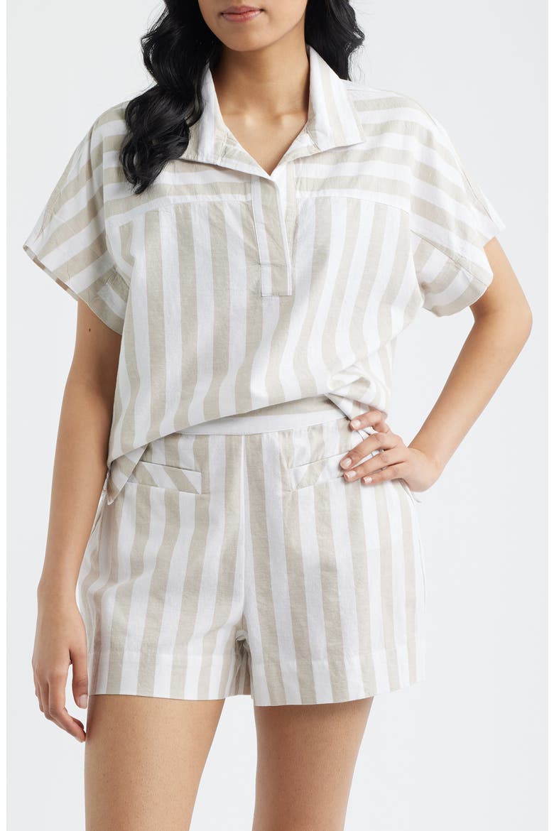 Relaxed Stripe Shirt, Main, color, SAND