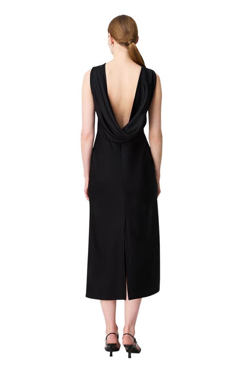 Another Tomorrow Cowl Back Sheath In Black