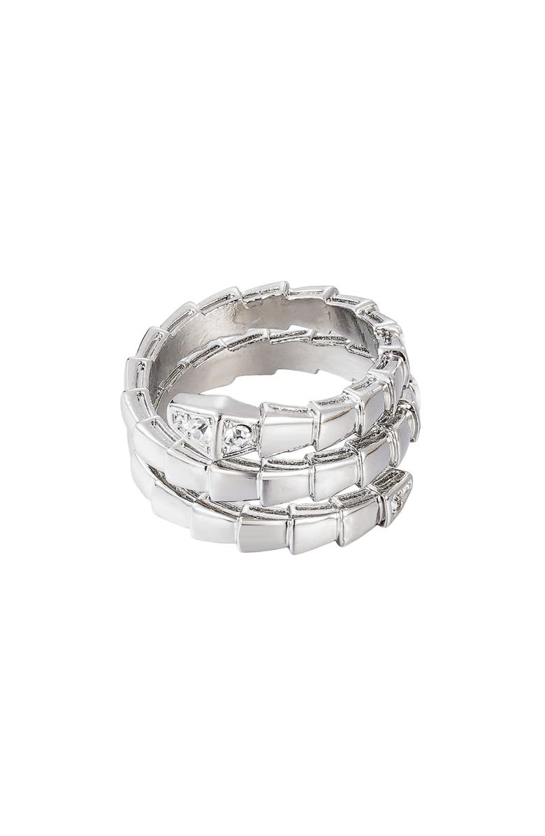 Adornia Double Wrap Ring, Main, color, Silver