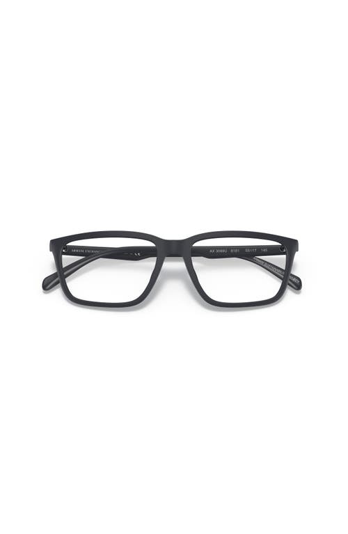 Armani Exchange 55mm Rectangle Optical Glasses In Brown