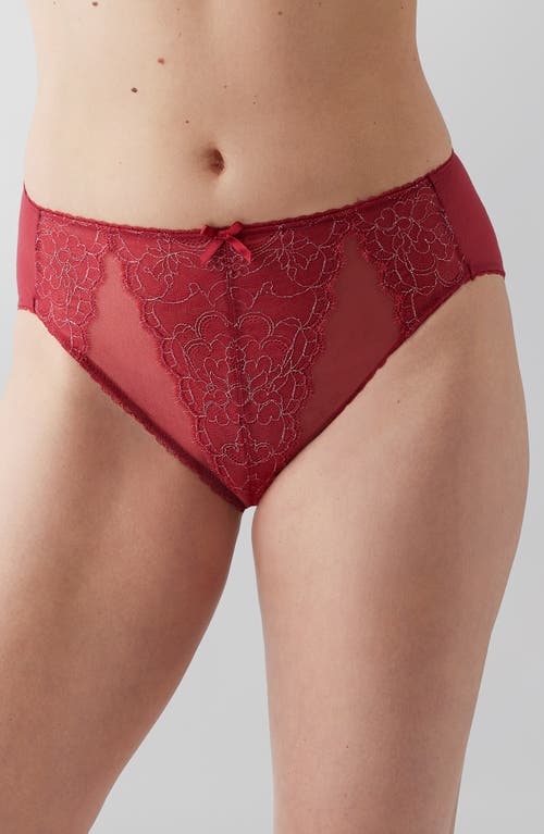Wacoal Retro Chic High Cut Briefs In Red