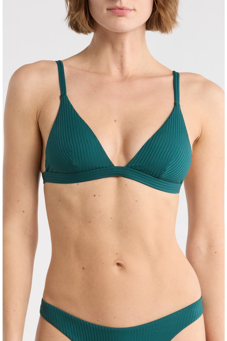 Moss Rib Bikini Top, Main, color, EMERALD