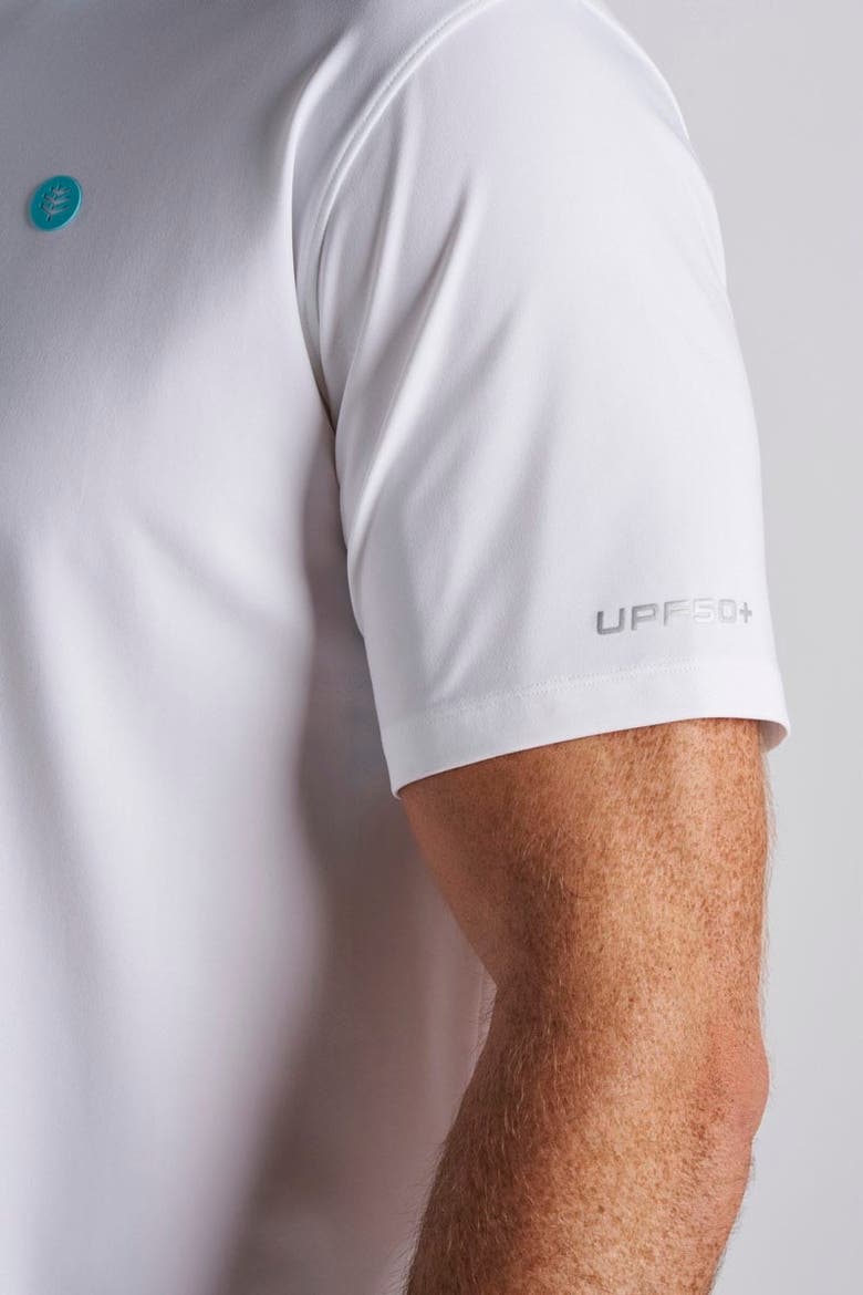 Men's Victory Lap Short Sleeve Polo, UPF 50+ Sun Protection, Alternate, color, White