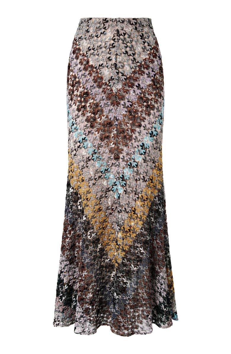 Missoni Flared Long Skirt In Lace, Alternate, color, Multicoloured
