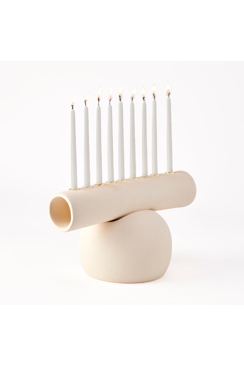 Goldie Menorah, Main, color, Raw Blanc