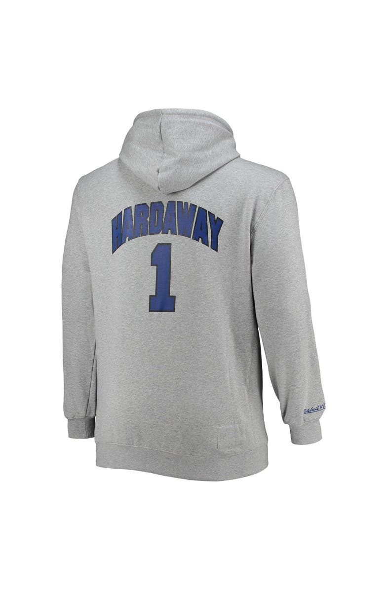 Mitchell & Ness Men's Mitchell & Ness Penny Hardaway Heathered Gray Orlando Magic Big & Tall Name & Number Pullover Hoodie, Alternate, color, 
