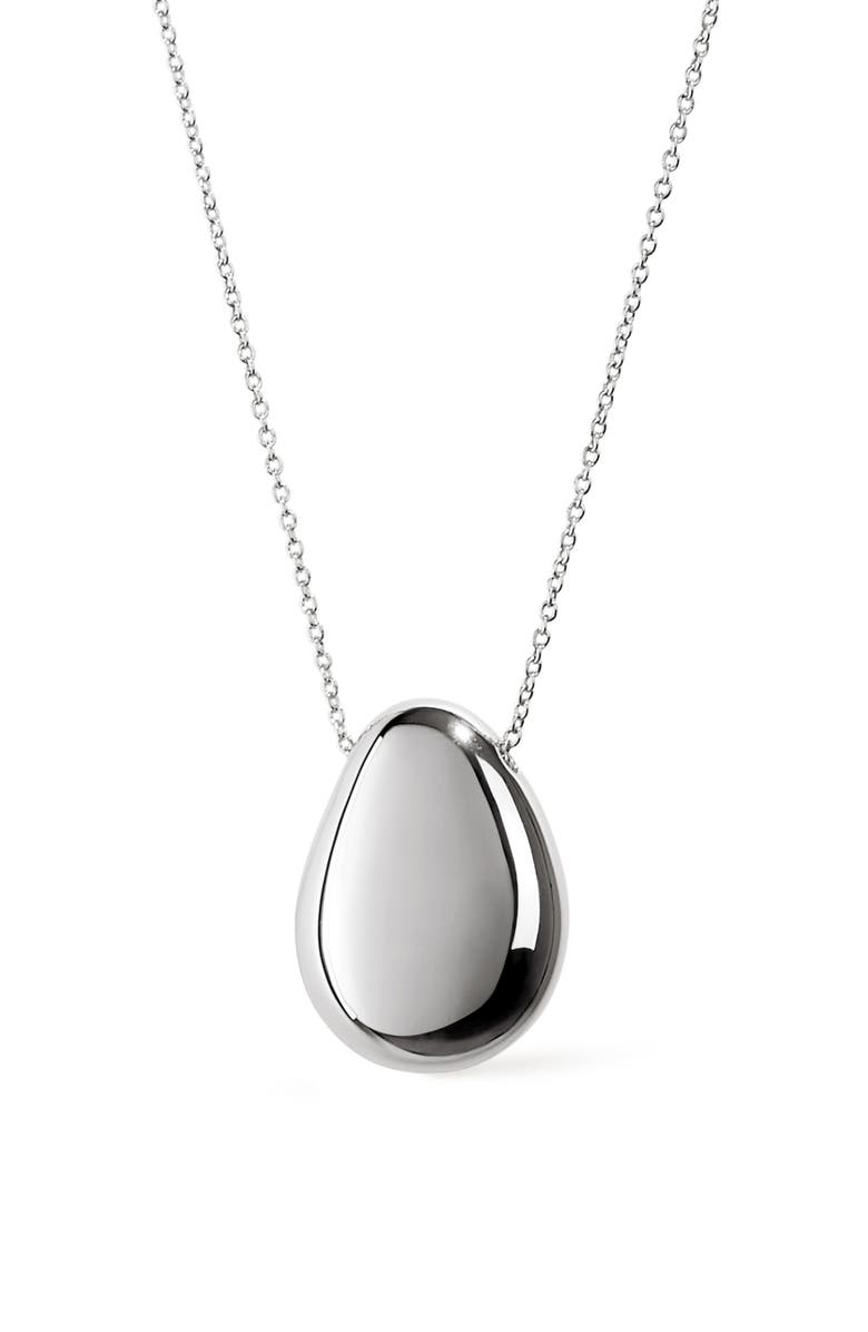 Ana Luisa Pebble Pendant Necklace, Main, color, Silver