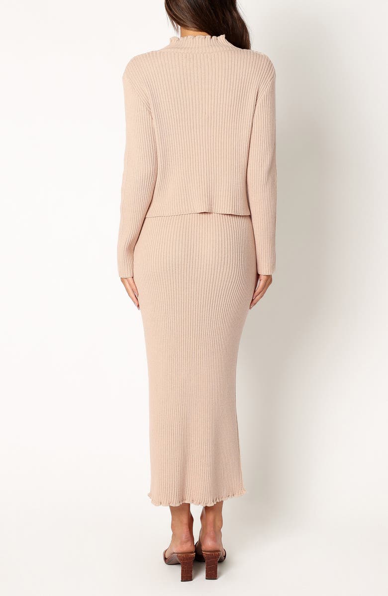Petal & Pup Payton Mock Neck Top & Maxi Skirt Rib Set, Alternate, color, Mocha