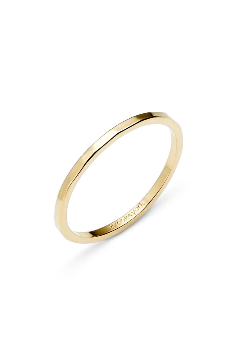 Maren Extra Thin Hammered Stacking Ring, Main, color, GOLD