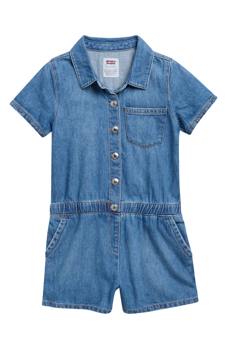 Levi's Kids' Denim Romper, Main, color, Keep The Change