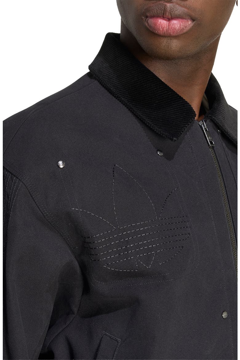 Essential Canvas Jacket, Alternate, color, BLACK