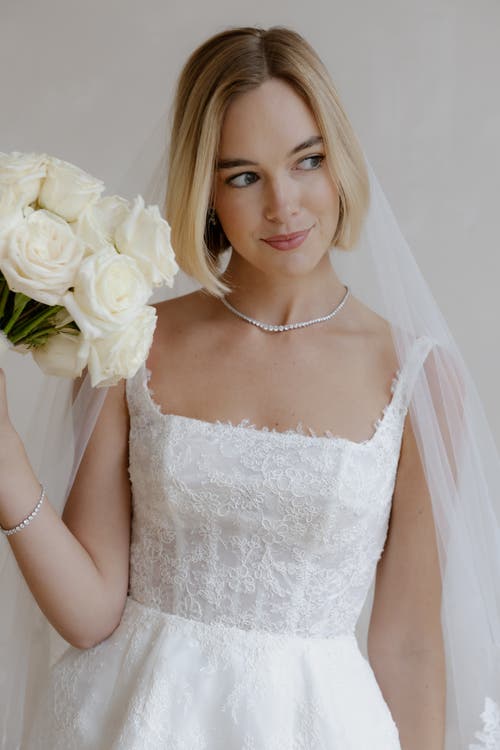 Untamed Petals High Society Tennis Necklace In Metallic