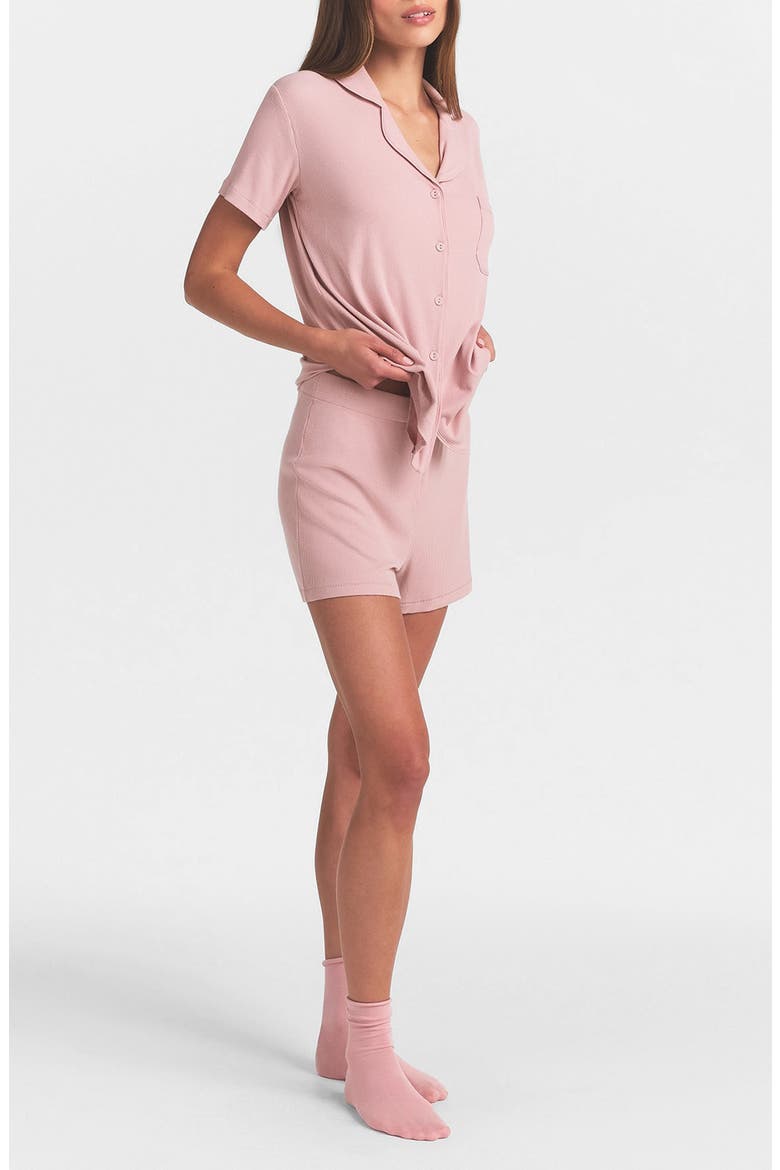 Soft Lounge Shortie Pajamas, Alternate, color, MORGANITE