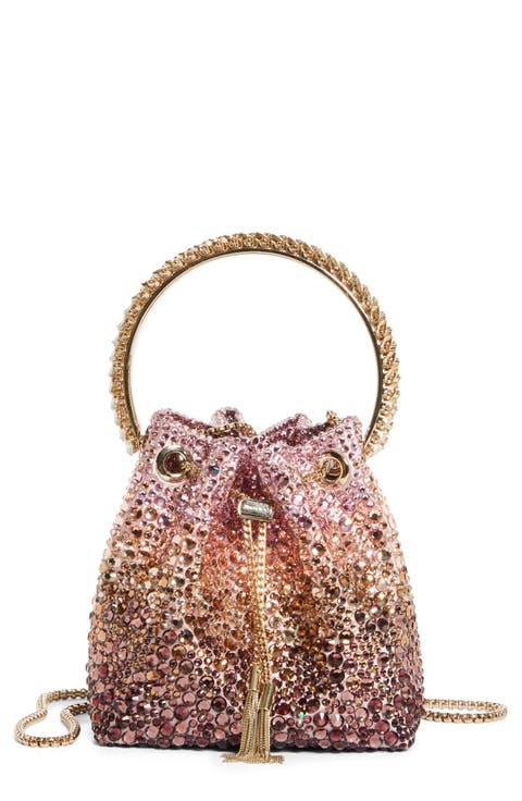 Bon Bon Crystal Embellished Top Handle Pouch