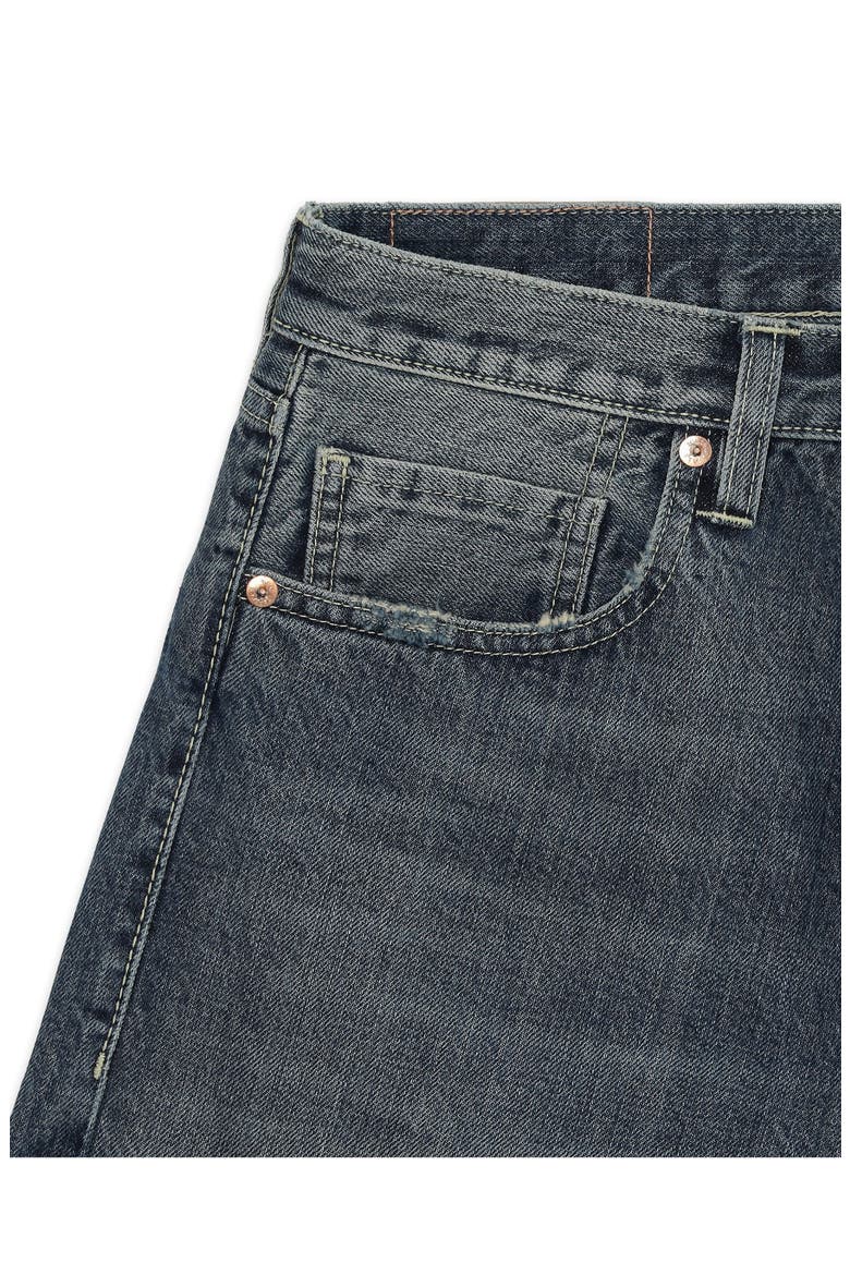 Unclejohn Japan Selvedge 5-Pocket High-Waist Pants Twisted Denim Pants, Alternate, color, Light Custom Wash