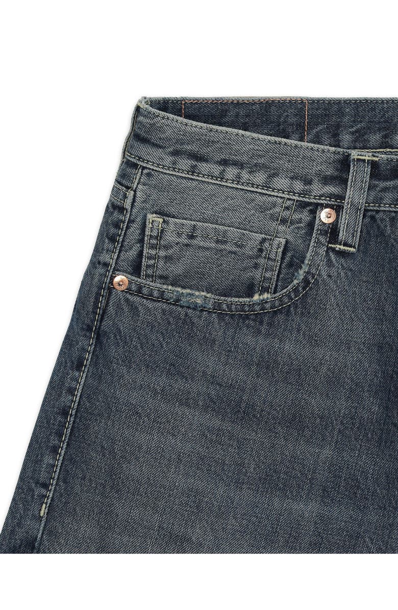 Fortela Unclejohn Japan Selvedge 5-Pocket High-Waist Pants Twisted Denim Pants, Alternate, color, Light Custom Wash