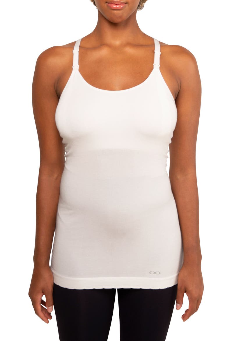 Racerback Nursing Tank, Main, color, EGGSHELL