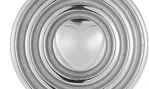 Sphera Milano Plated Bold Round Heart Earrings