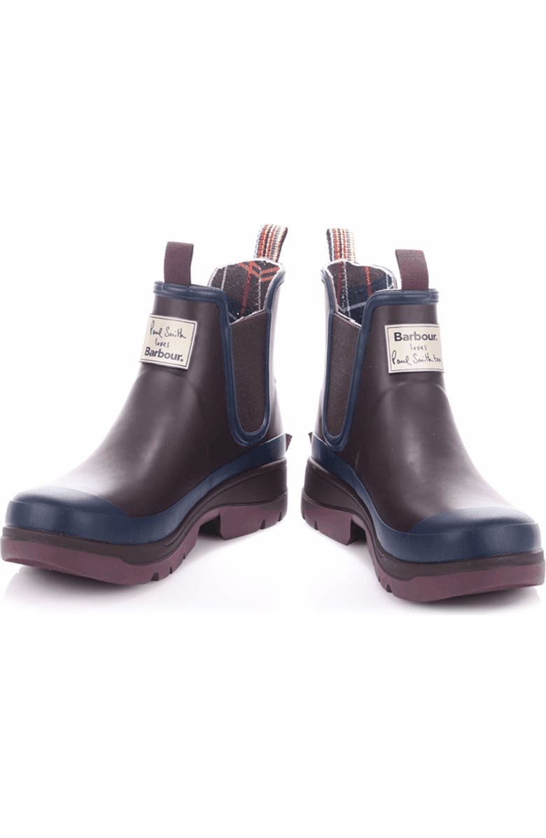 Barbour x Paul Smith Waterproof Chelsea Rain Boot, Alternate, color,