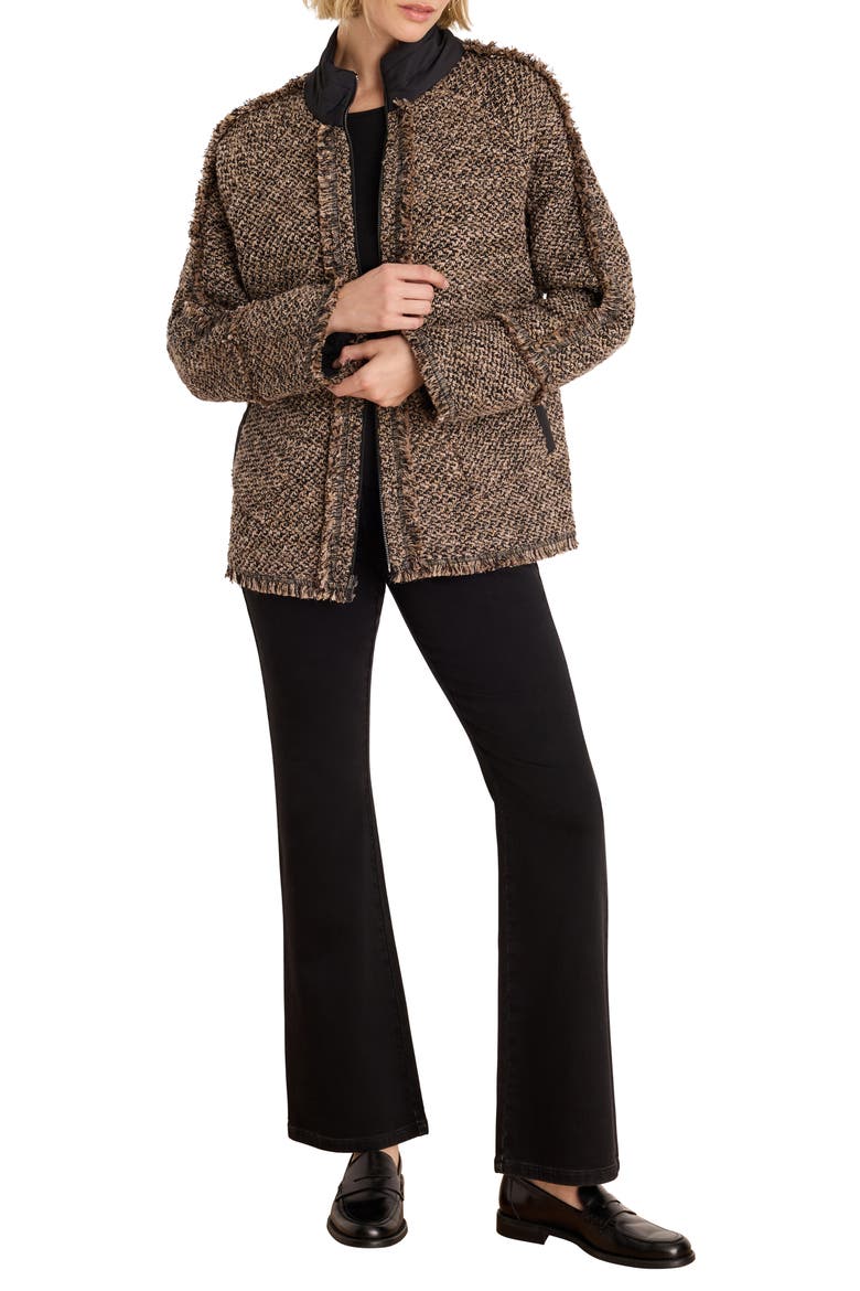 Reversible Fringe Mix Coat, Alternate, color, BLACK MIX
