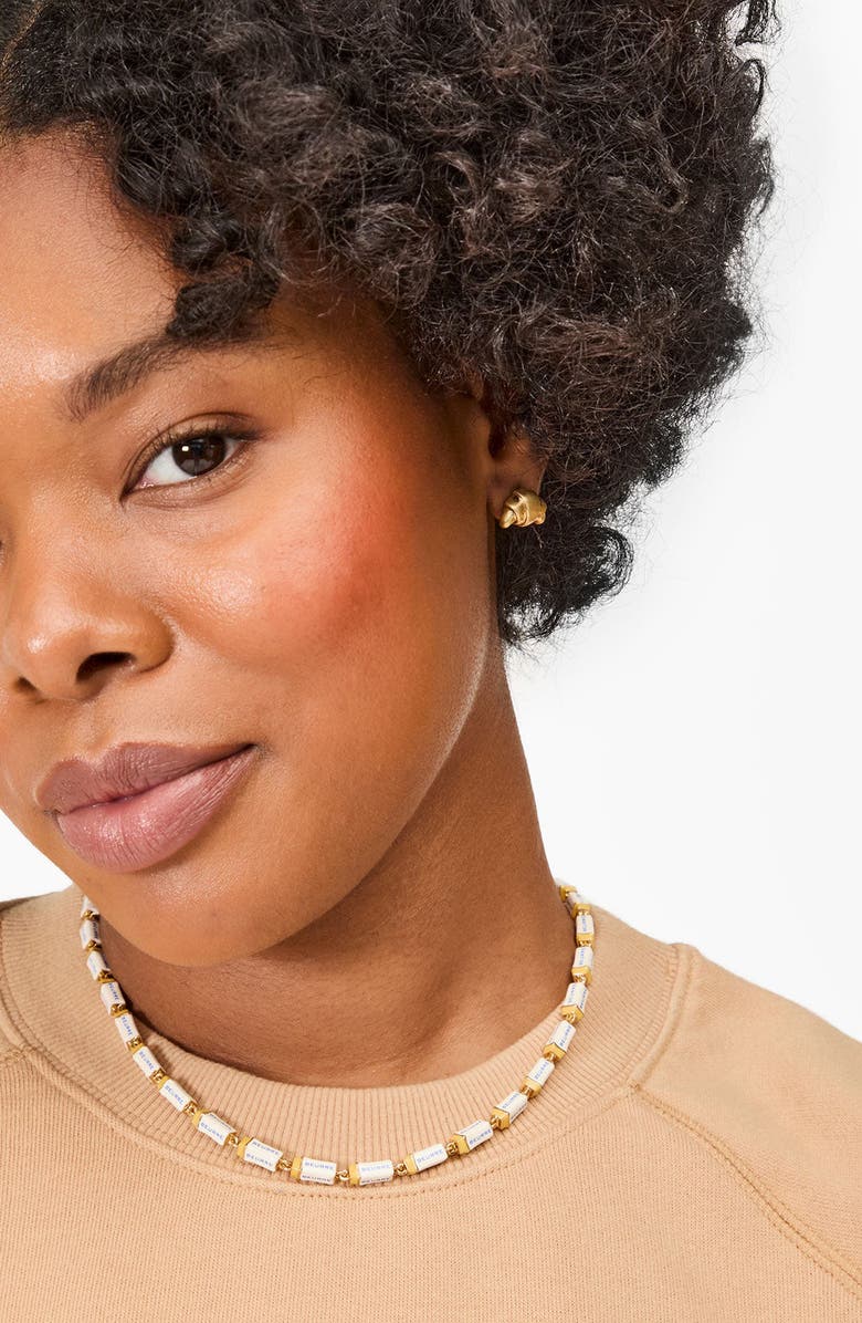 Clare V. Croissant Stud Earrings, Alternate, color, Vintage Gold