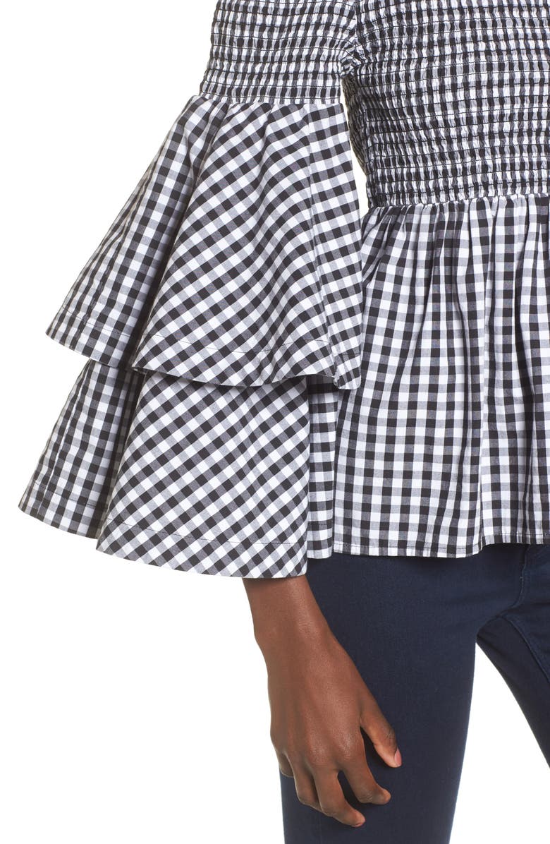 BP. Ruffle Sleeve Off the Shoulder Top, Alternate, color,