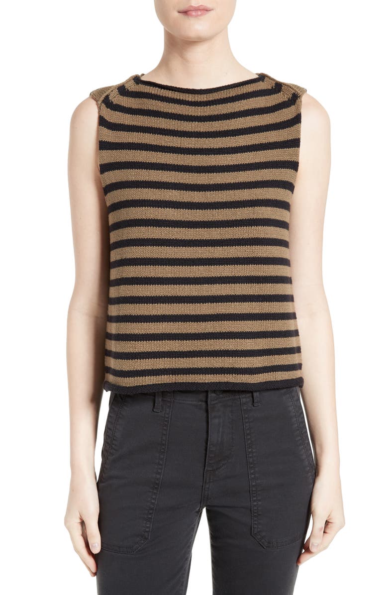 Vince Stripe Knit Tank, Main, color, 
