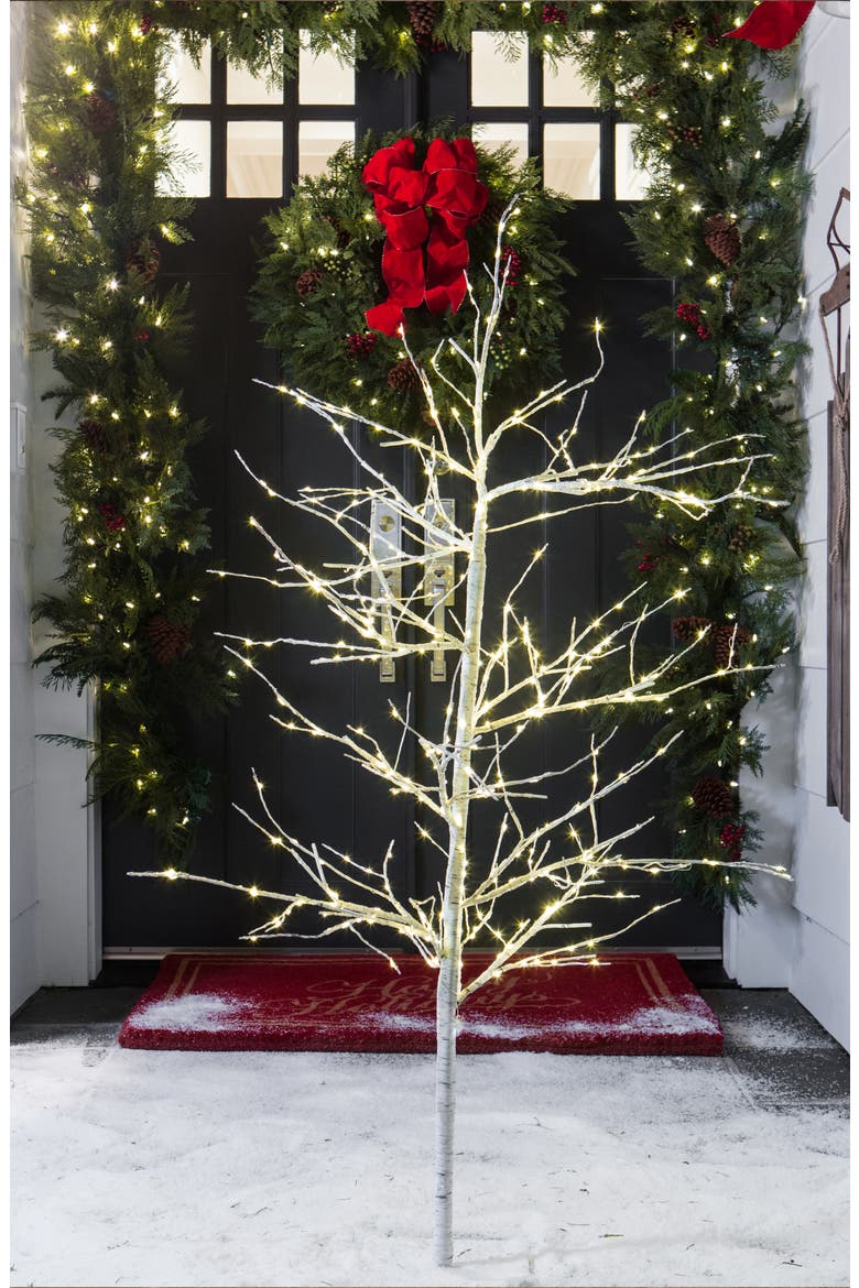 Winter Birch LED Tree, Alternate, color, WHITE