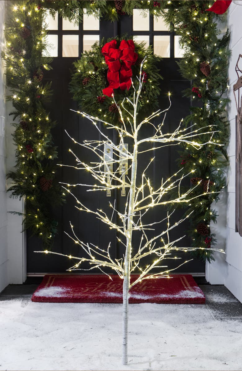 Balsam Hill Winter Birch LED Tree, Alternate, color, 