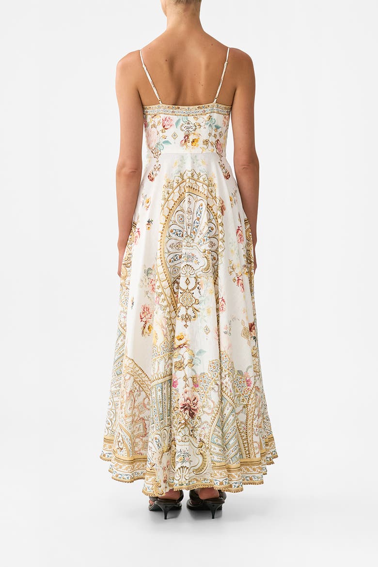 Long Dress With Tie Front Ottoman Dynasty, Alternate, color, Ottoman Dynasty