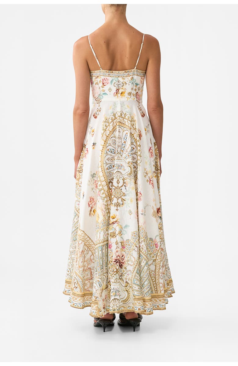 Camilla Long Dress With Tie Front Ottoman Dynasty, Alternate, color, Ottoman Dynasty