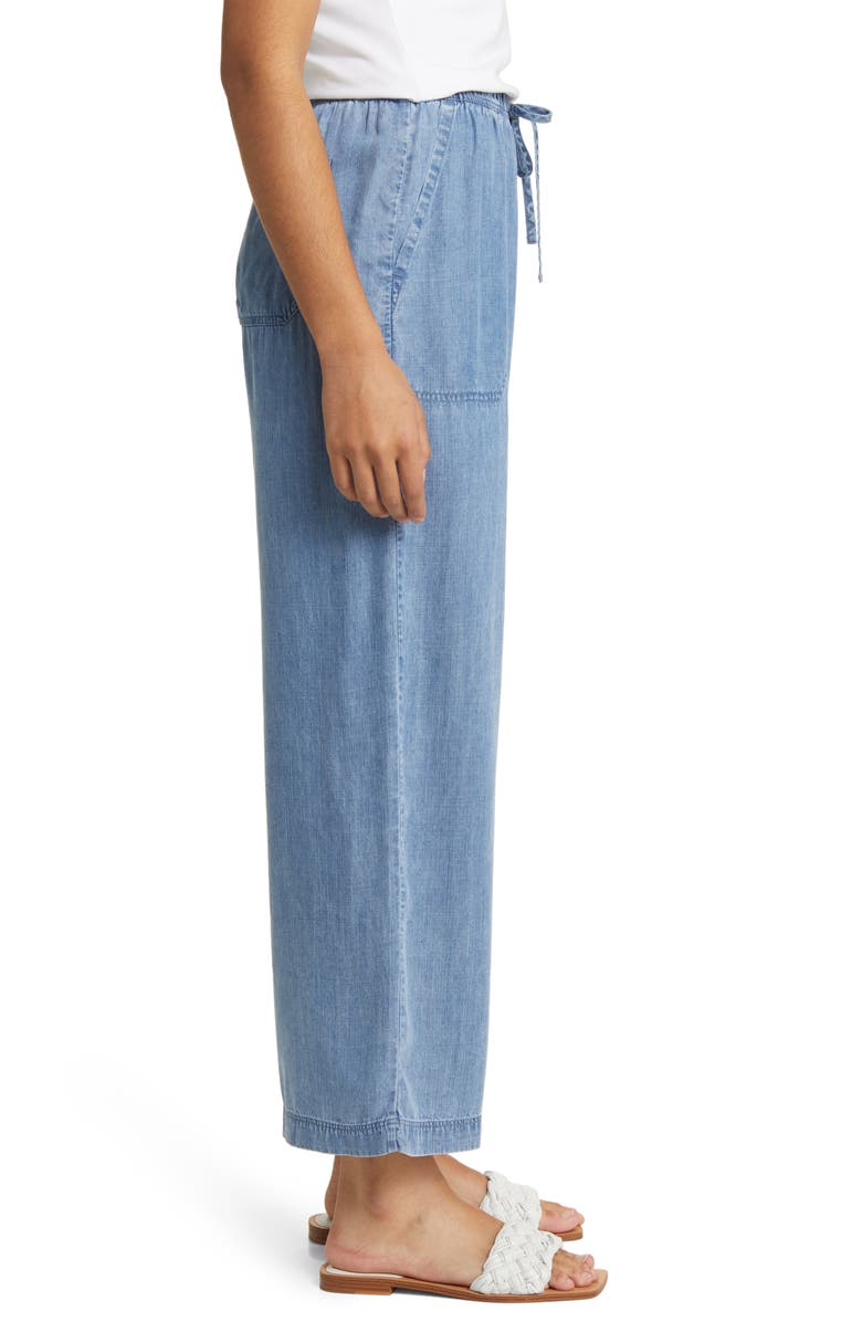 beachlunchlounge Inaya Chambray Drawstring Pants, Alternate, color, 