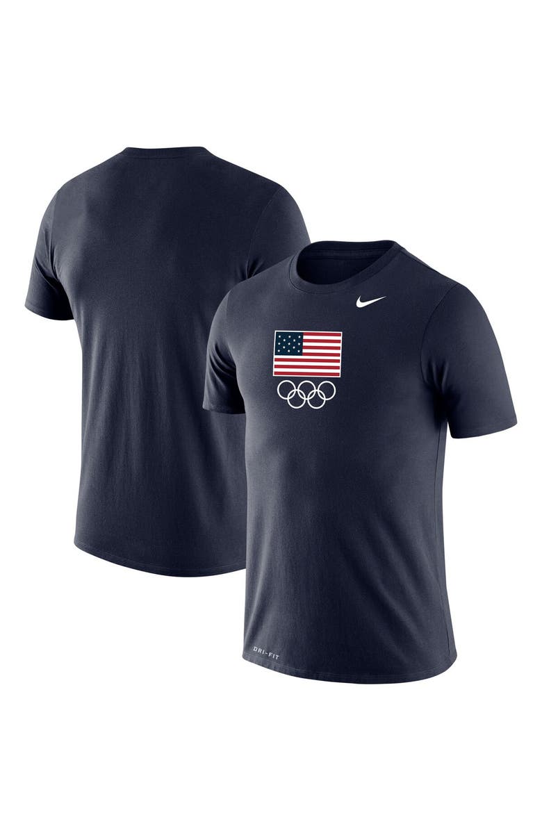 Nike Men's Nike Navy Team USA Legend Performance T-Shirt, Main, color,