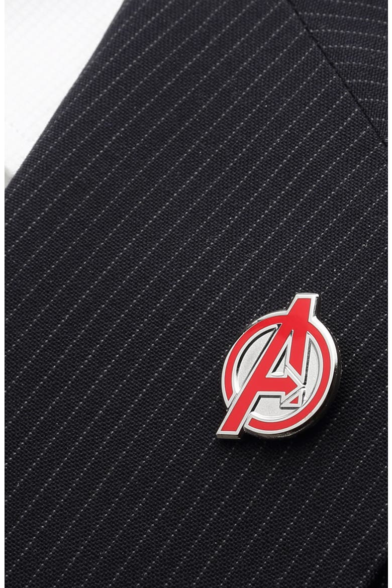Marvel 3-Pack Argyle Crew Socks & Lapel Pin Set, Alternate, color, BLACK MULTI