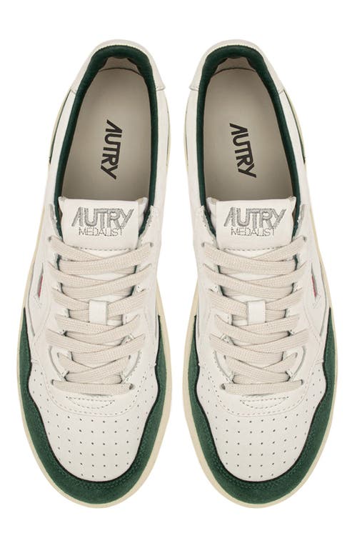 Autry Leather And Suede Sneakers With Washed Finish In Brown