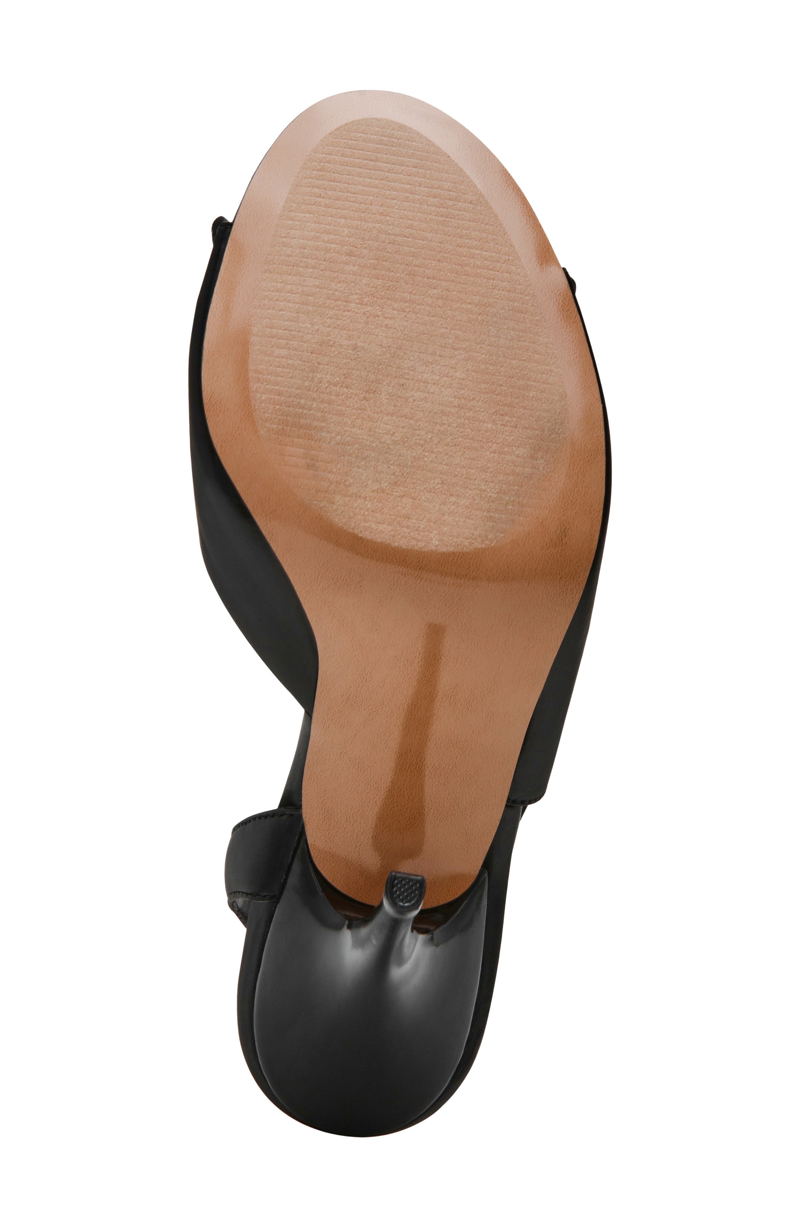 Flounce Slingback Sandal, Alternate, color, BLACK SATIN
