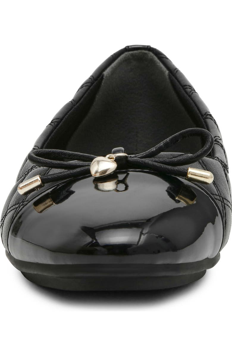 Anne Klein Luci Cap Toe Ballet Flat, Alternate, color, Black
