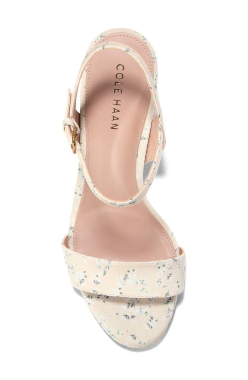 Cole Haan Josie Block Heel Sandal In Vanilla Custard Floral Print