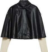 Derek Lam 10 Crosby Beatrix Rib Sleeves Coated Twill Cape