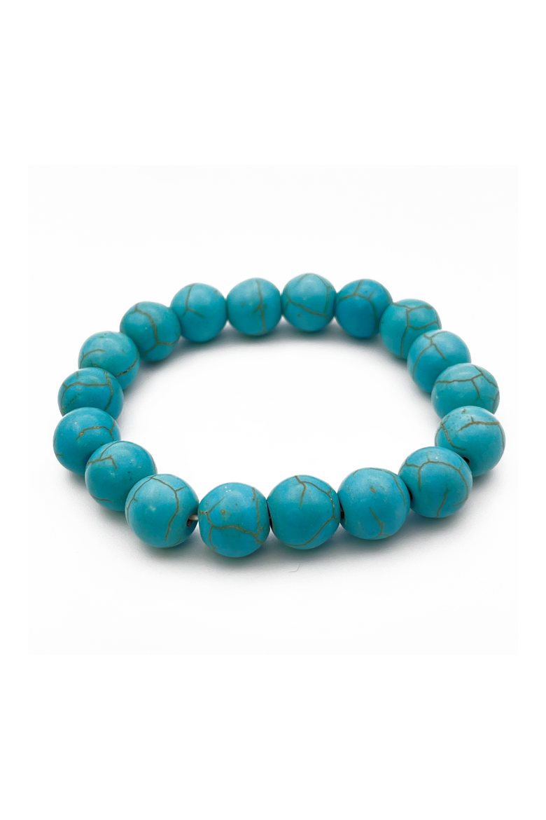 Turquoise Ball Stretch Bracelet, Main, color, Turquoise