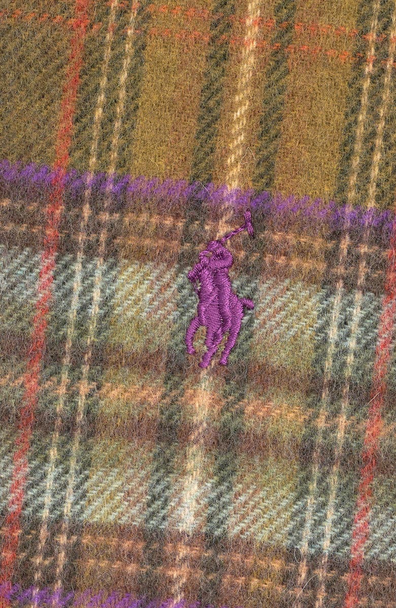 Polo Ralph Lauren Plaid Wool & Cashmere Scarf, Alternate, color,