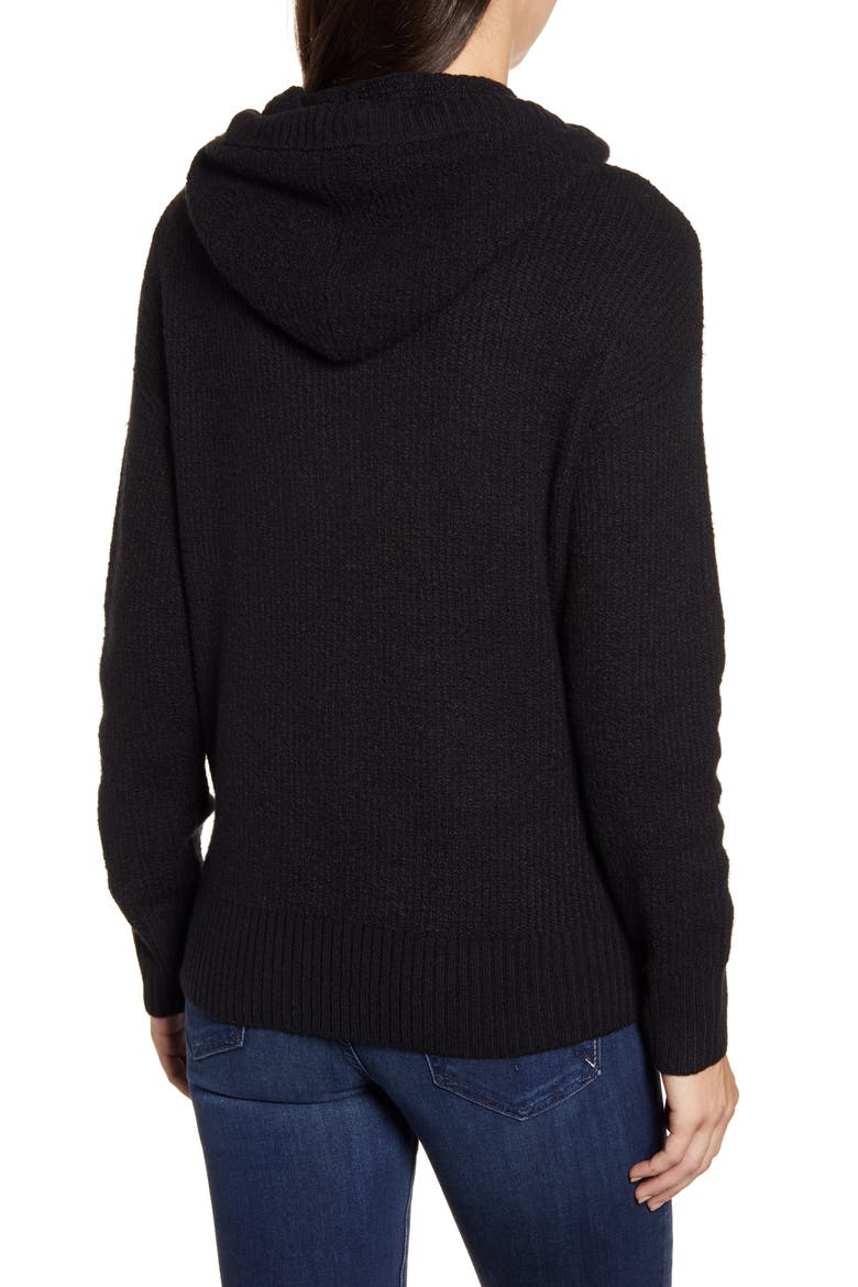 Sweater Hoodie, Alternate, color, BLACK