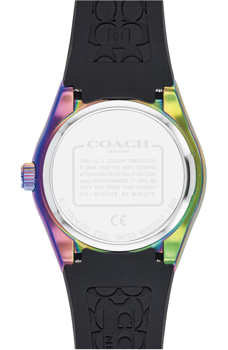 COACH Preston Silicone Strap Watch, 32mm, Alternate, color, 