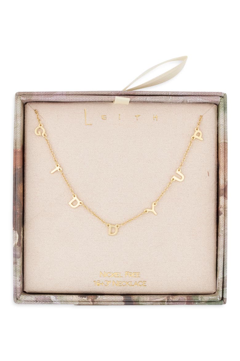 'Giddyup' Chain Necklace, Main, color, GOLD