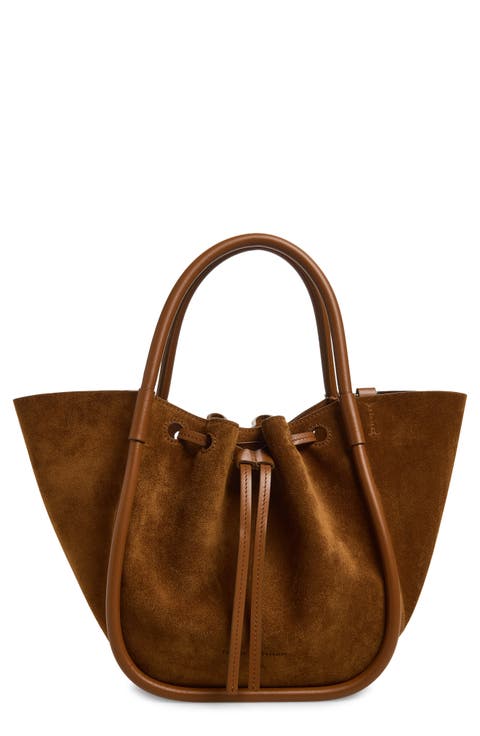 Small Ruched Leather Tote