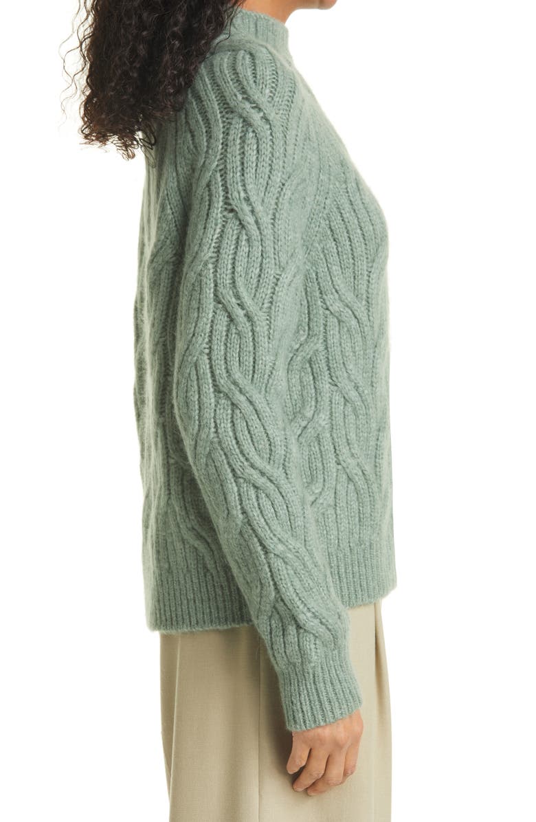 Vince Twisted Chain Mock Neck Sweater, Alternate, color, 